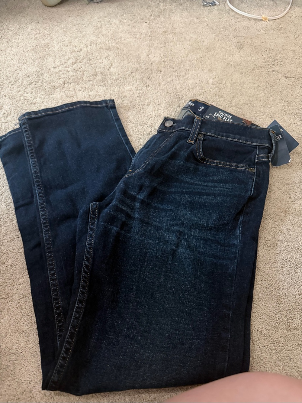 Hollister Men’s Straight Jeans in Dark Indigo